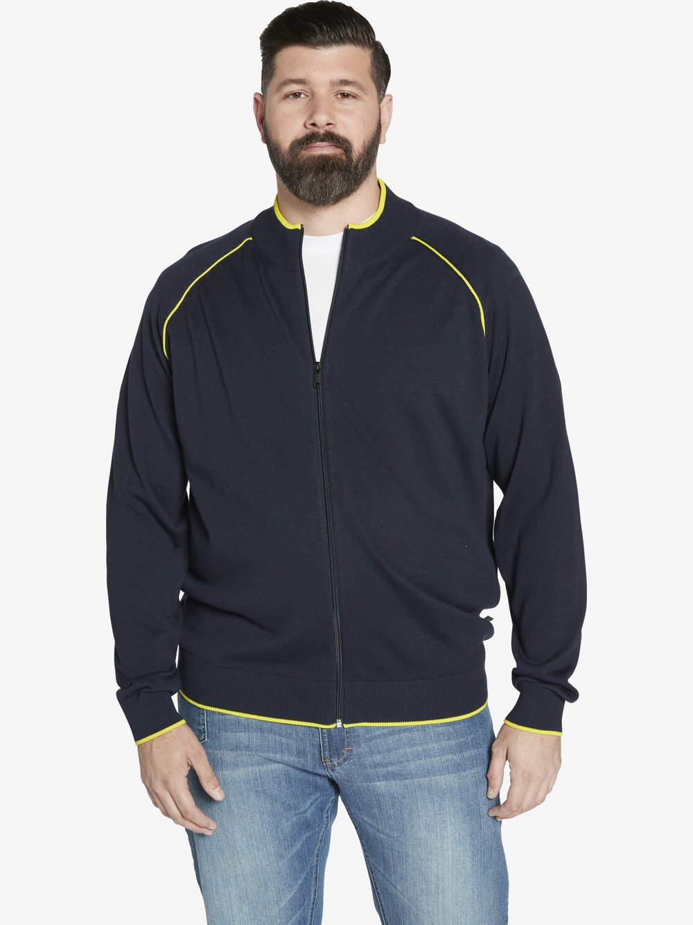 Charles Colby Strickjacke Herren Baumwolle blau, L