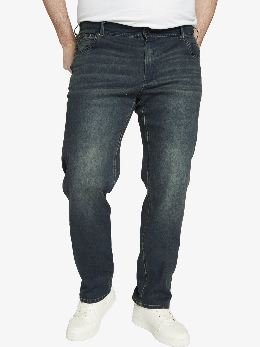 Charles Colby Tiefbundjeans Herren Baumwolle blau, 38-32