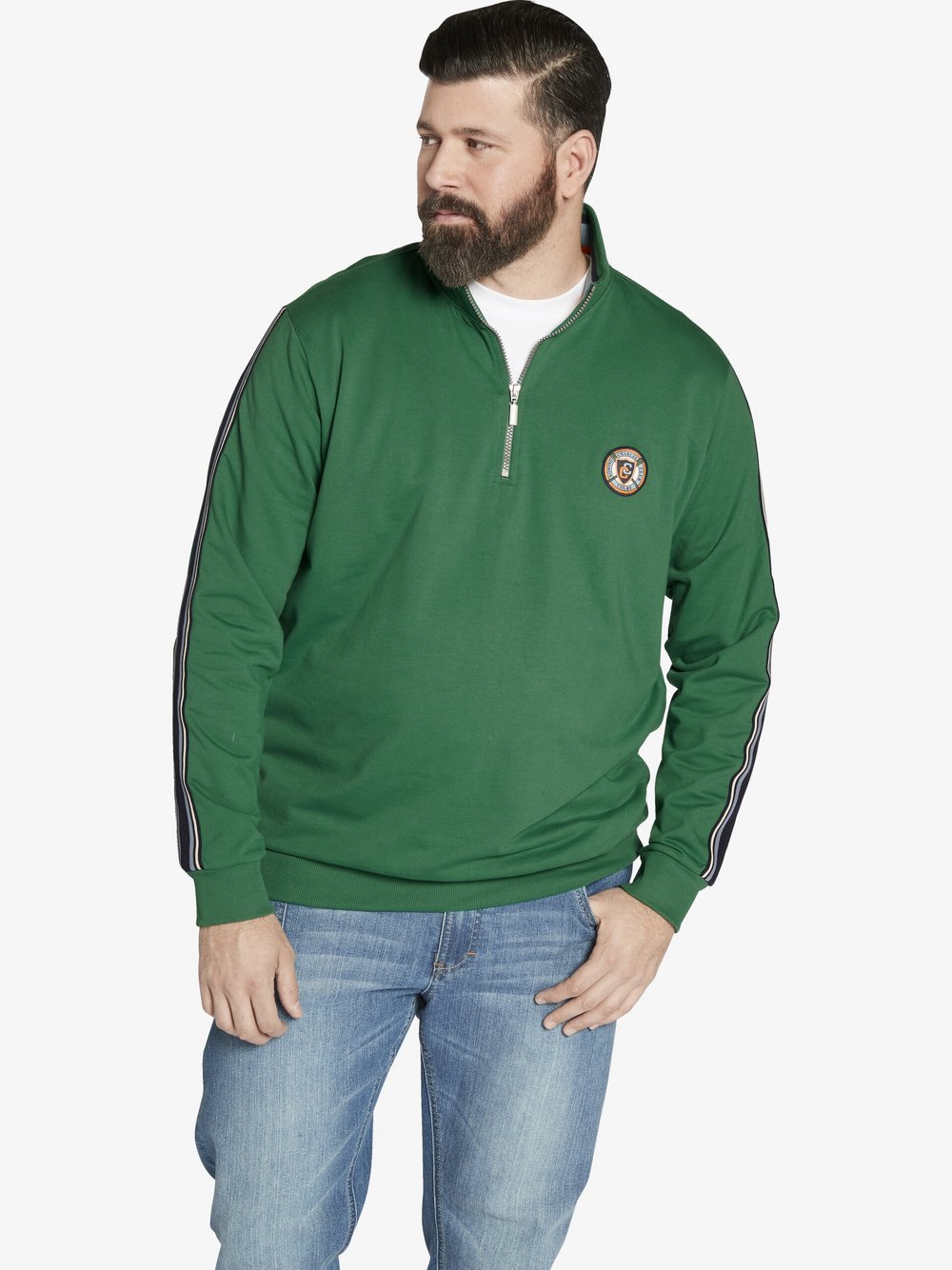 Charles Colby Sweatshirt Herren Baumwolle grün, XXXXL