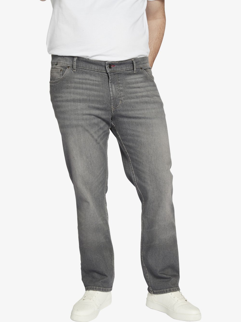 Charles Colby Tiefbundjeans Herren Baumwolle grau, 64-32