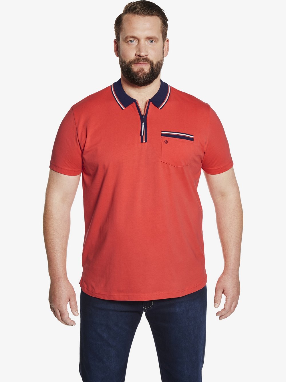 Charles Colby Doppelpack Poloshirt Herren Baumwolle orange, L