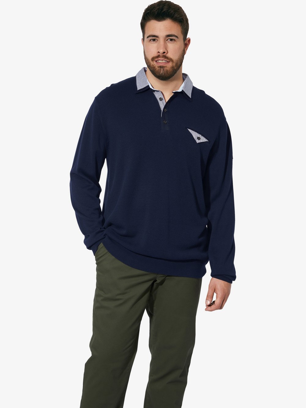 Charles Colby Pullover Herren blau, L