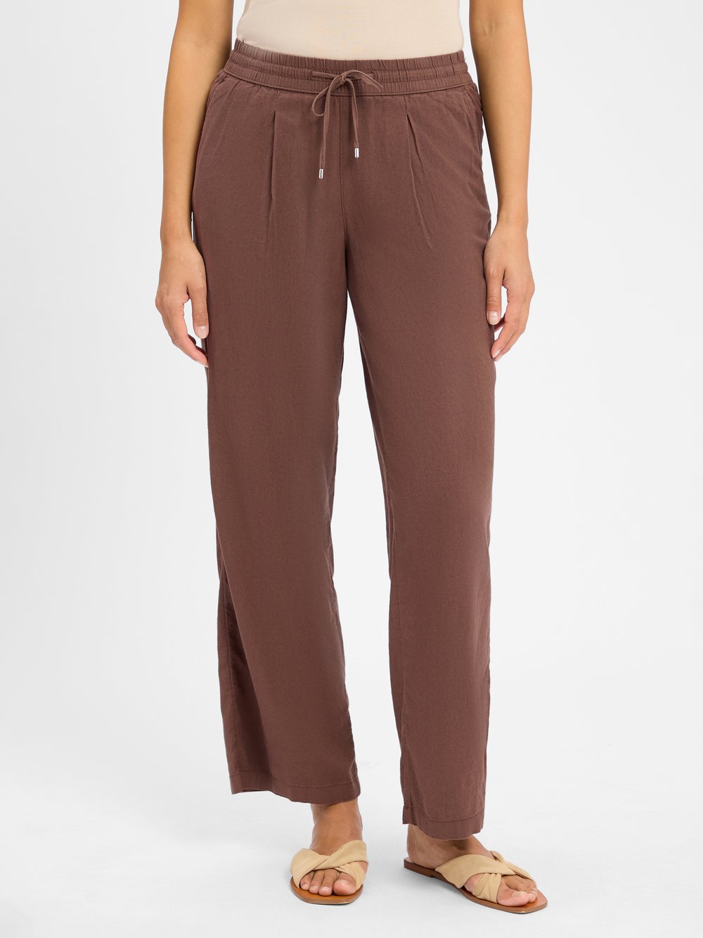 s.Oliver Stoffhose mit Leinen-Anteil Damen braun, 40