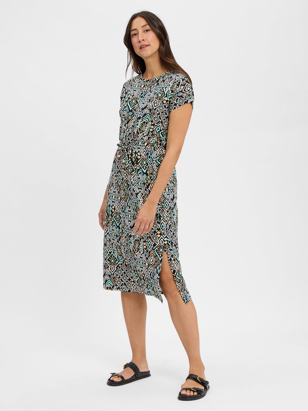 Thumbnail - s.Oliver Jerseykleid Damen Baumwolle mehrfarbig gemustert, 36