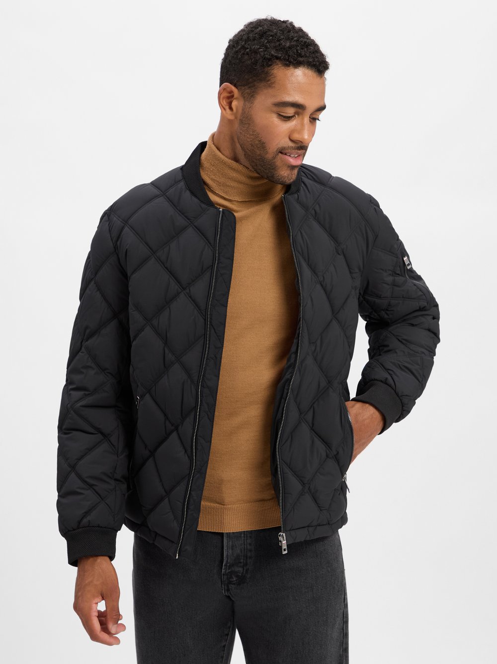 Tom Tailor Stepp-Blouson Herren schwarz, L