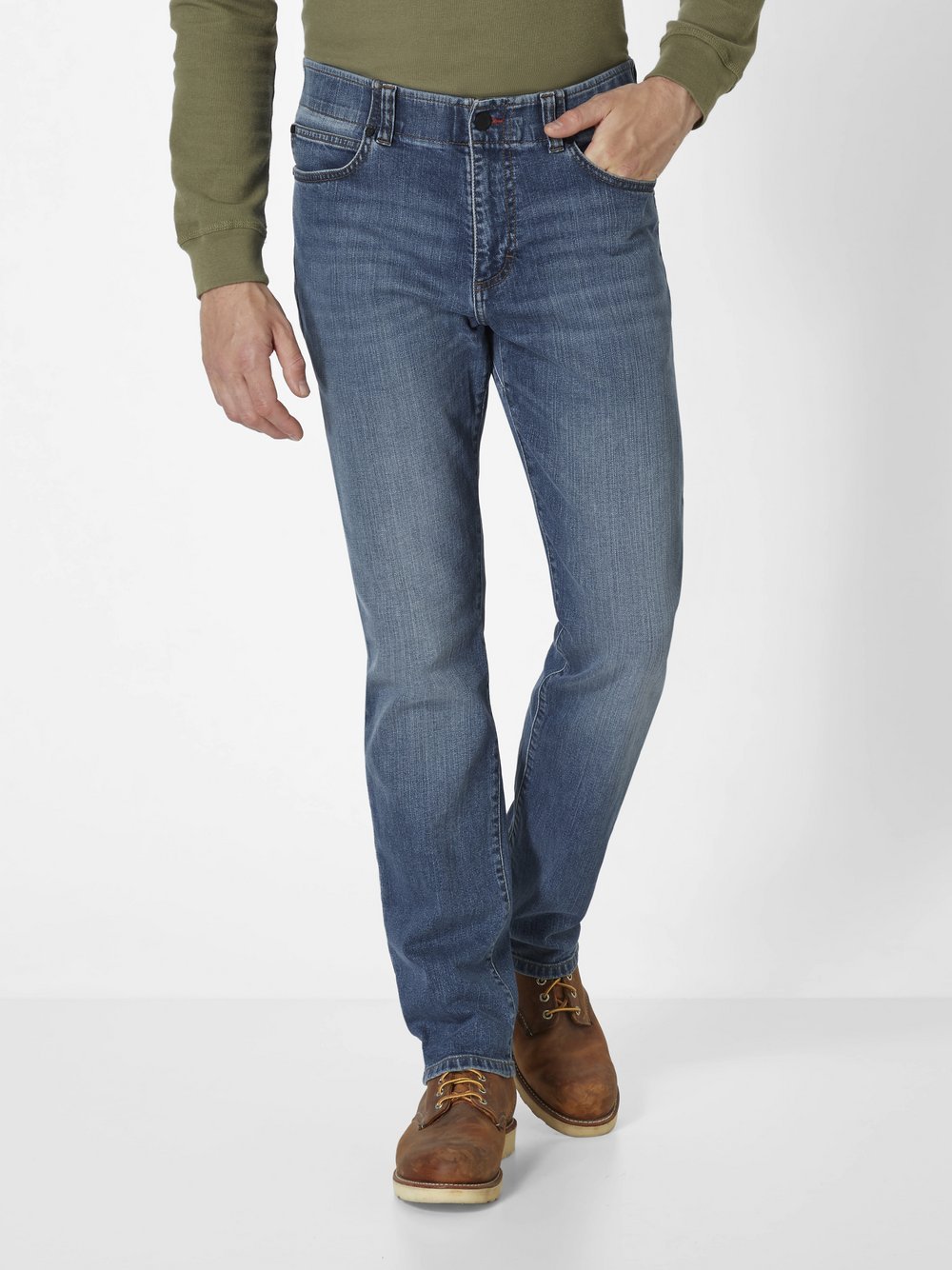 Redpoint 5-Pocket Jeans Herren Baumwolle blau, 34-34