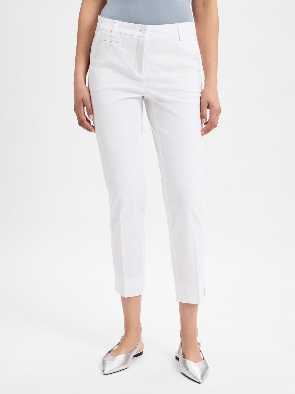 Cambio Hose Damen Baumwolle weiß, 38