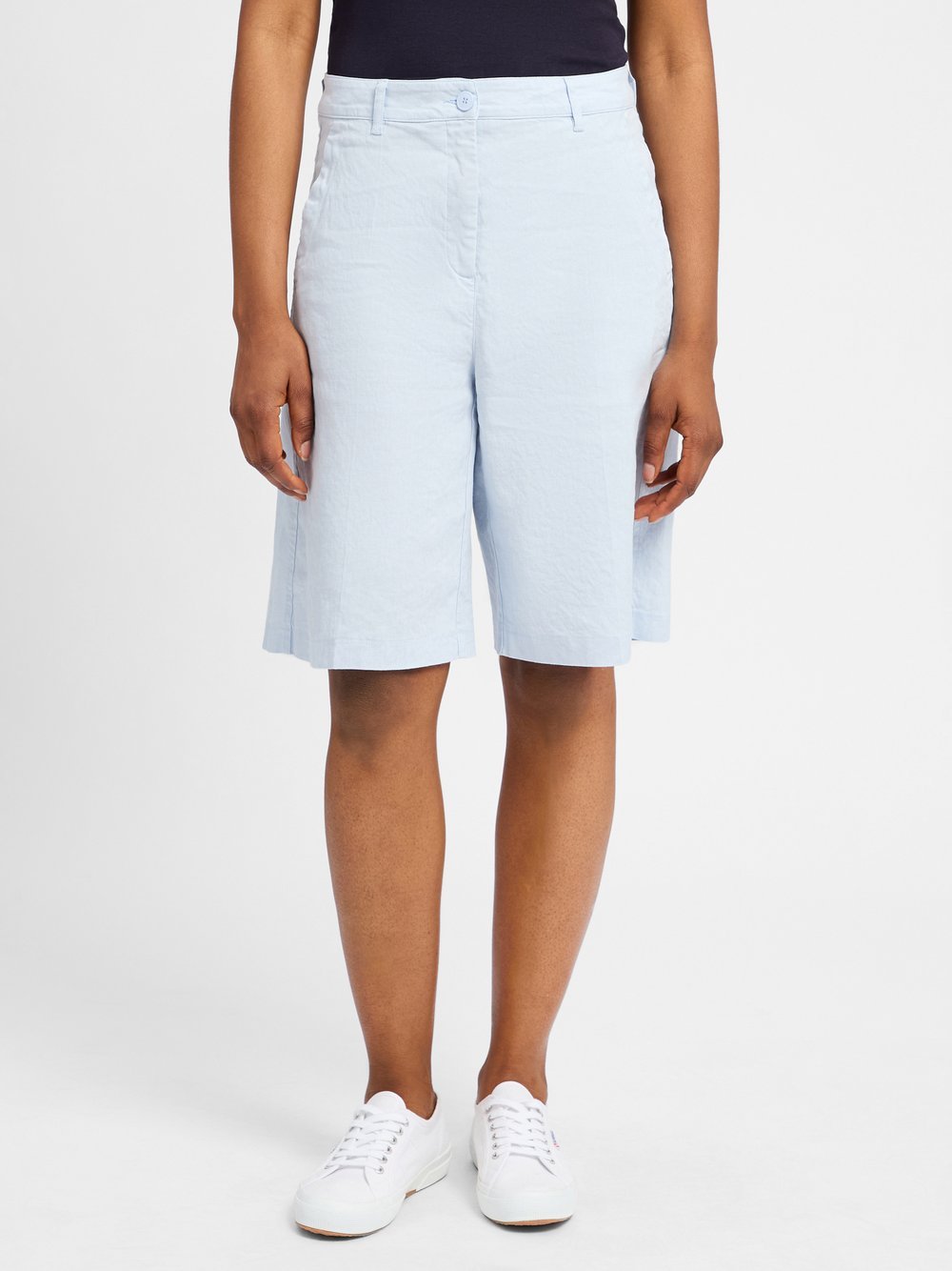 Cambio Bermuda mit Leinen-Anteil Damen blau, 34