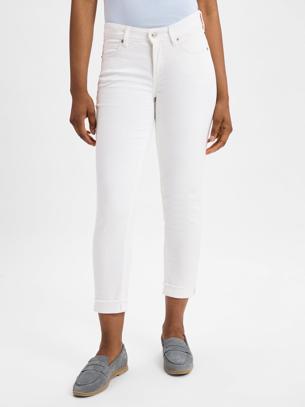 Cambio Jeans Damen Baumwolle weiß, 36
