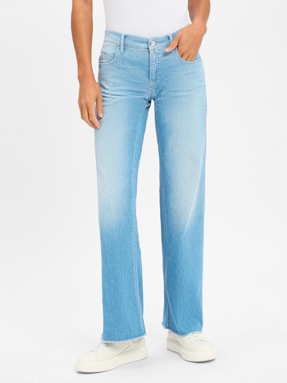 Cambio Flared Jeans Damen Baumwolle blau, 38