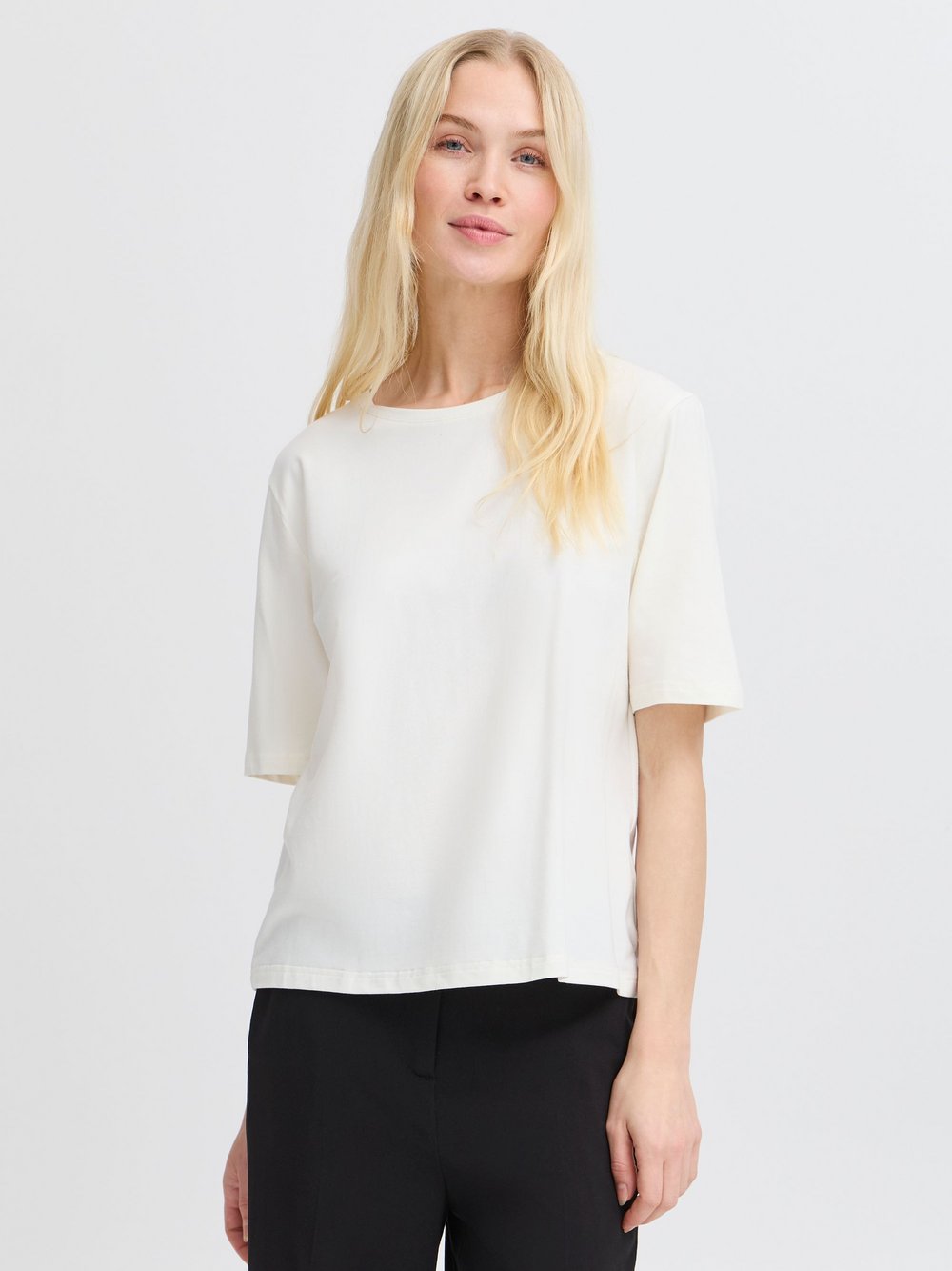 B.Young T-Shirt Damen Baumwolle weiß, M