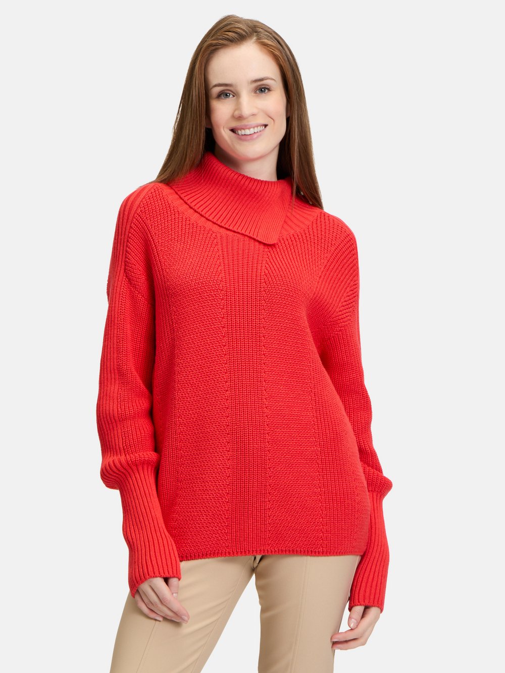 Betty Barclay Grobstrick-Pullover Damen Baumwolle rot, 48