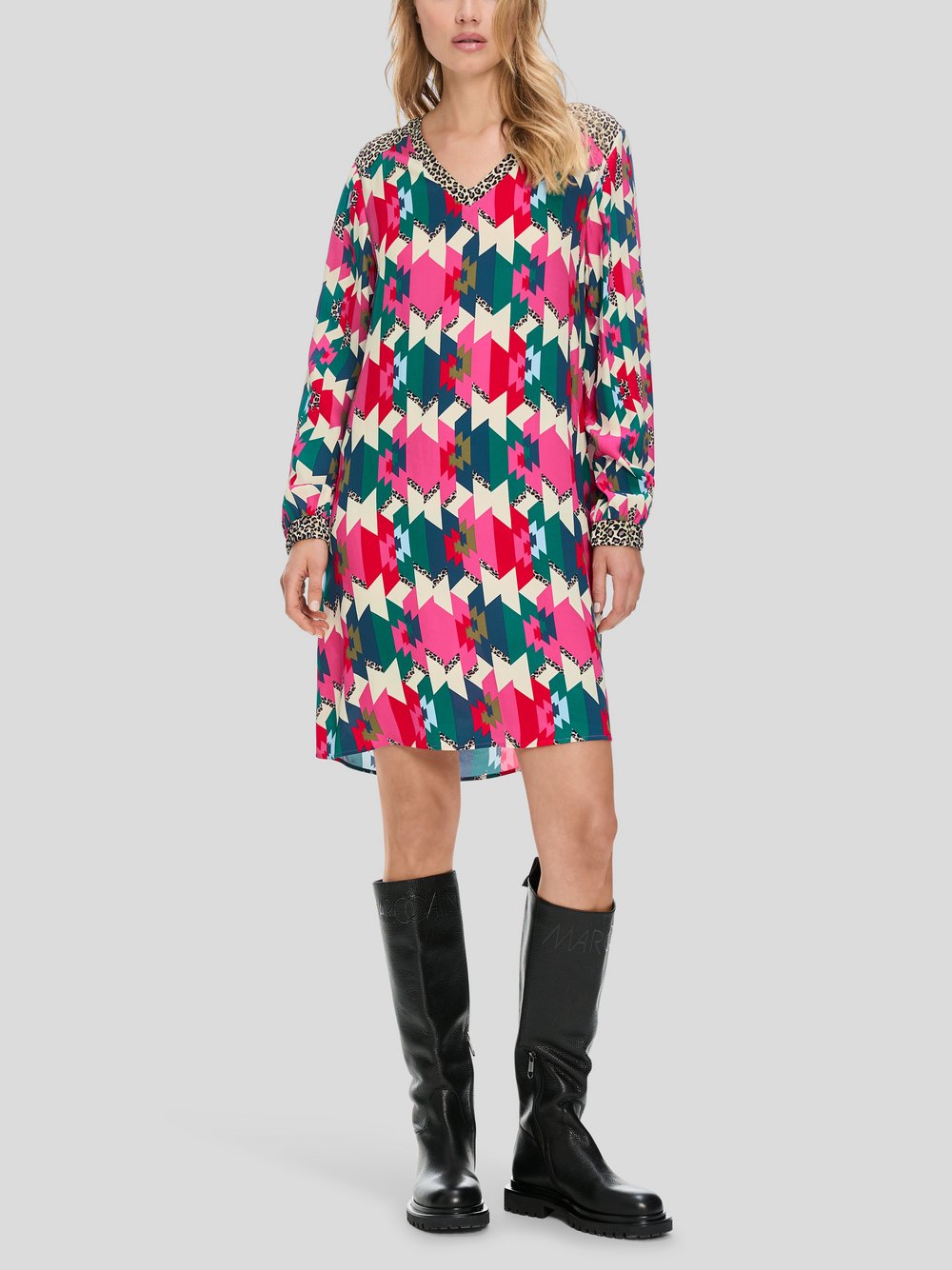 Thumbnail - Marc Cain Kleid Damen Viskose pink gemustert, 44