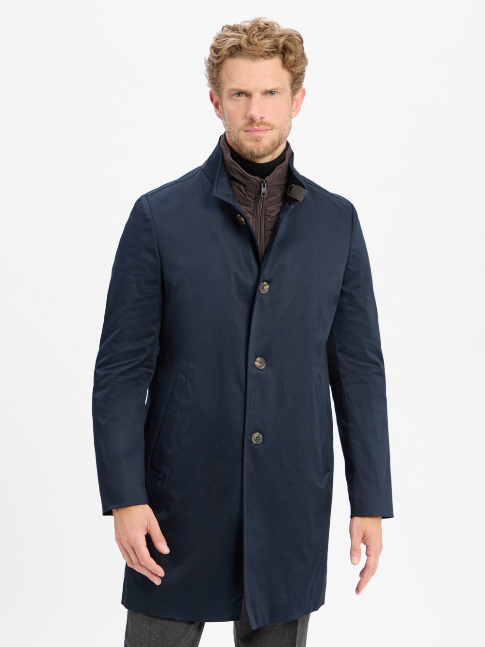 Cinque Mantel Herren Baumwolle schwarz, 52