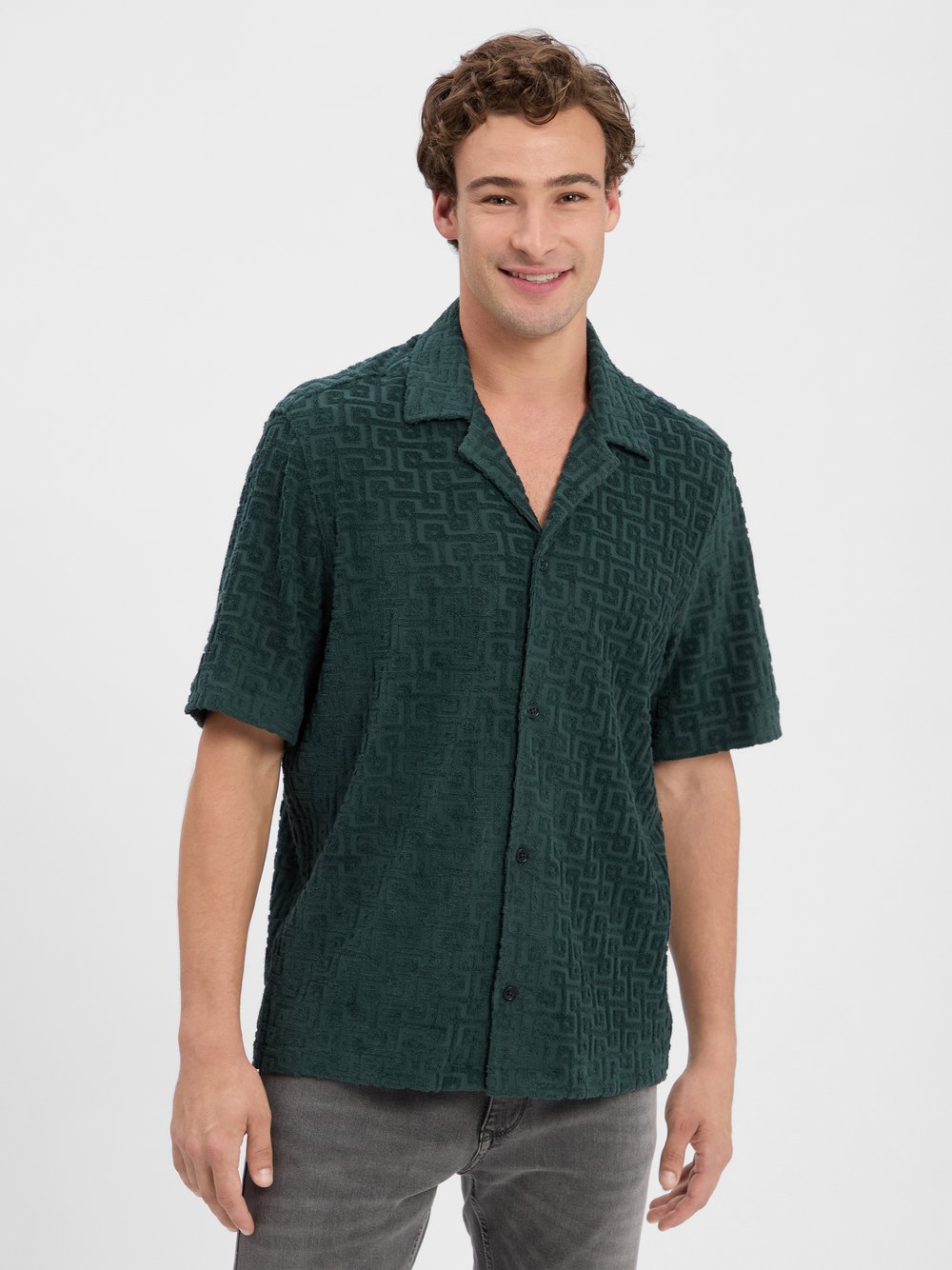 Thumbnail - Drykorn Freizeithemd Herren Regular Fit Baumwolle grün, L