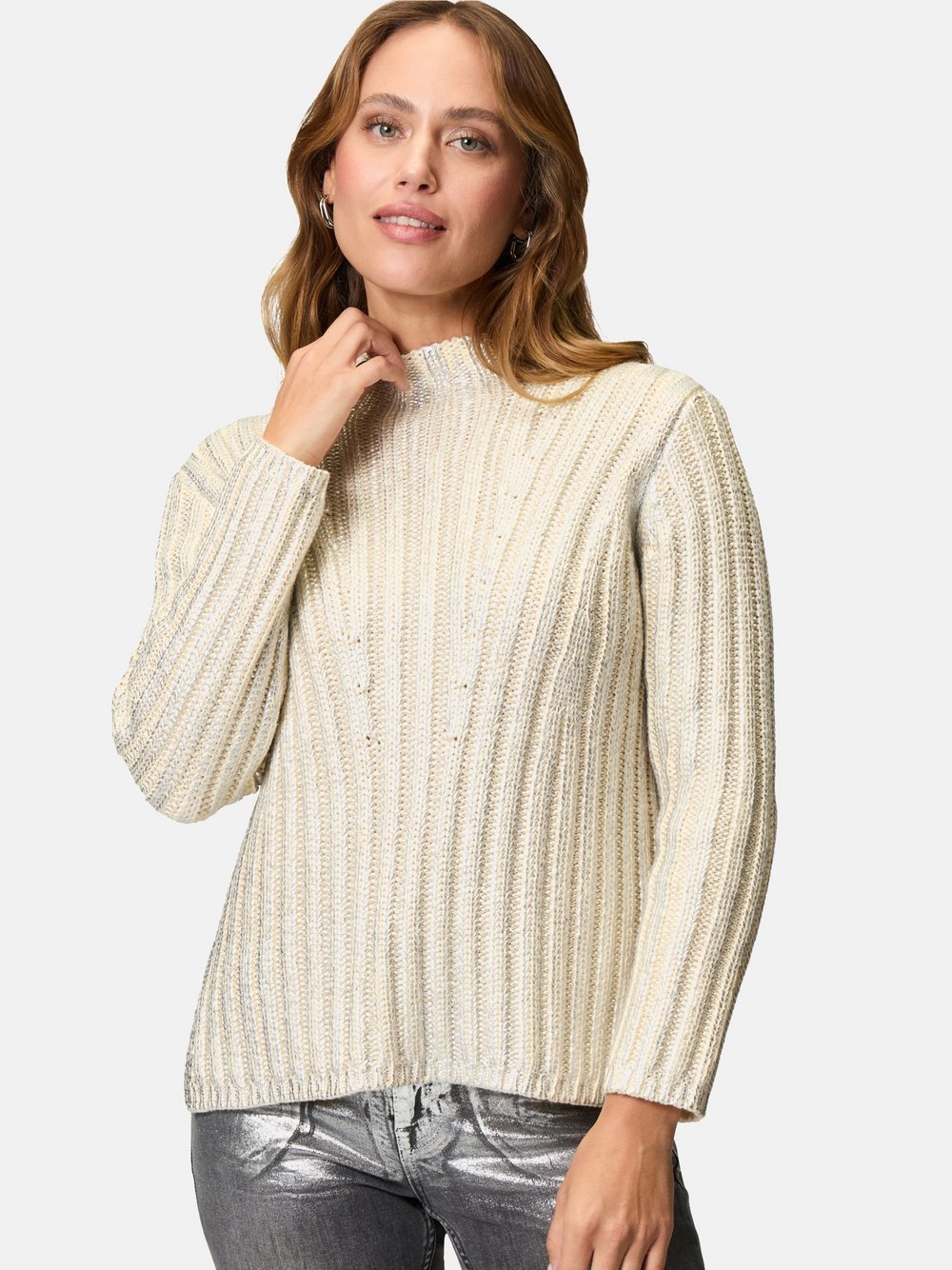 zero Pullover Damen Baumwolle beige, S