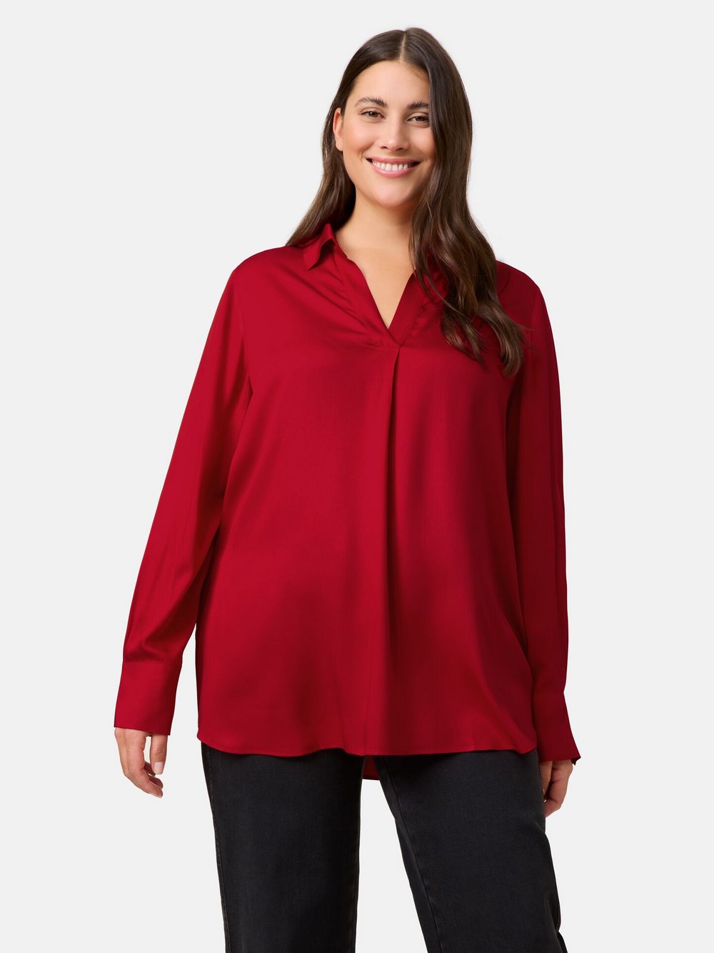 Samoon Bluse Damen Viskose rot, 46