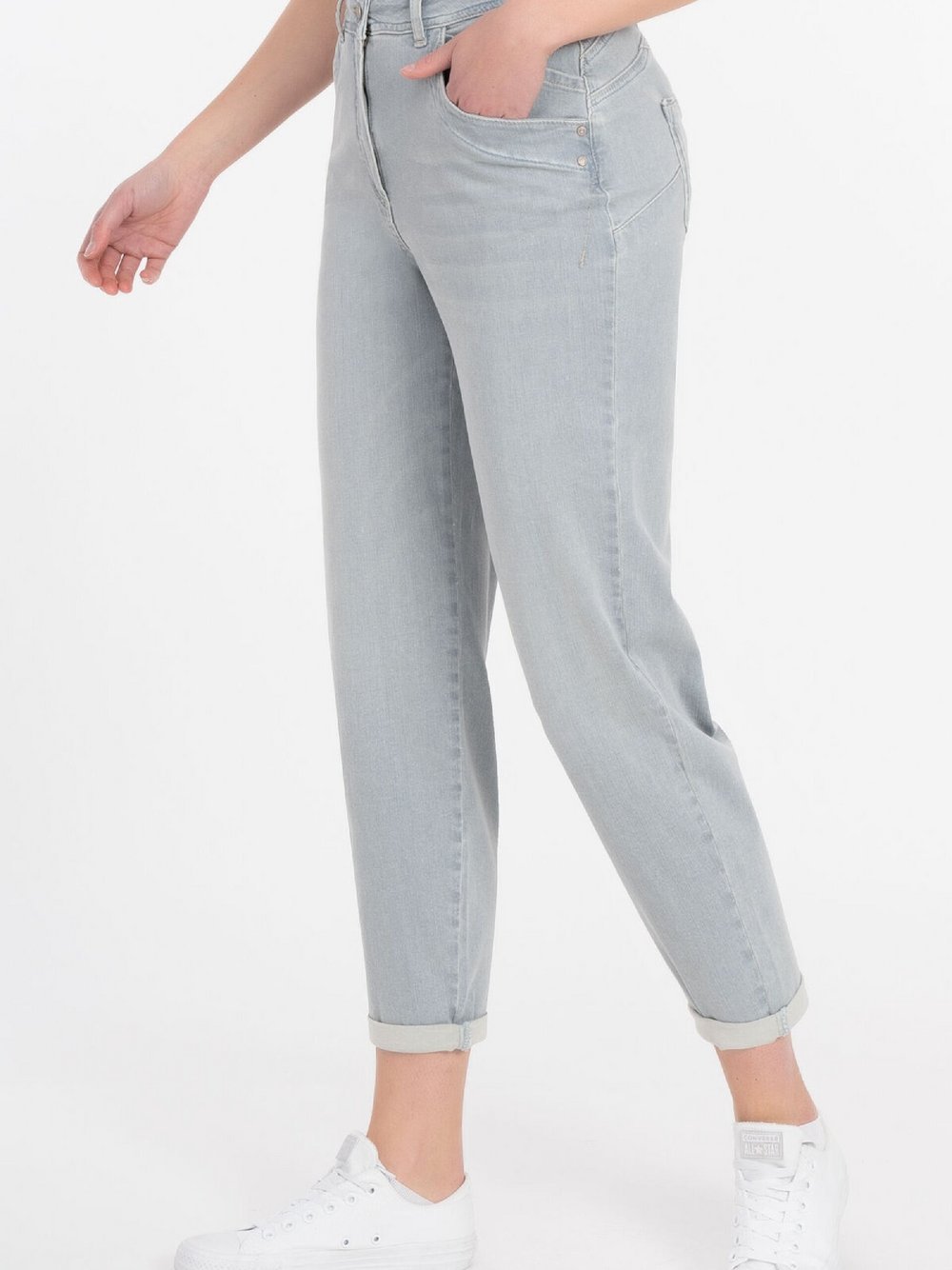 RECOVER pants Jeans Damen Baumwolle grau, 42