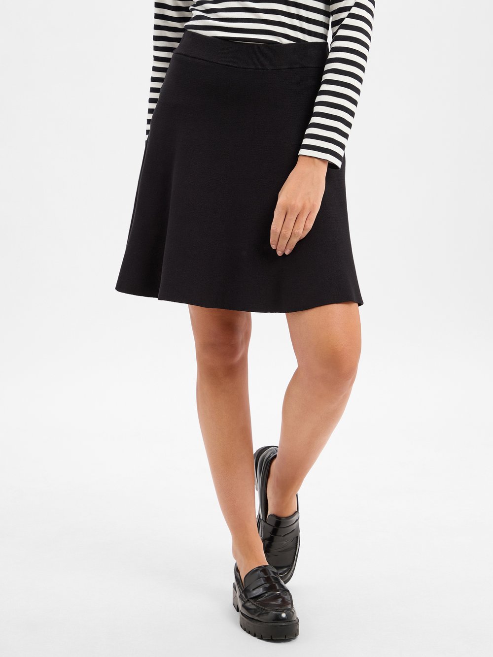 Thumbnail - Y.A.S Strick-Minirock Damen Viskose schwarz, XL