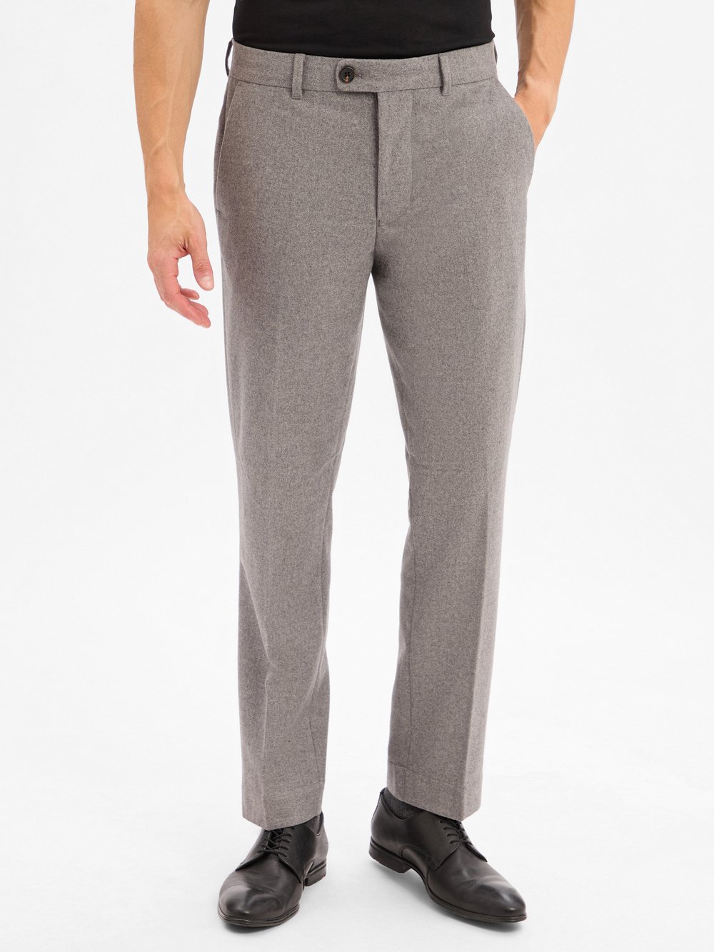 Selected Wollhose Herren grau meliert, 32-32