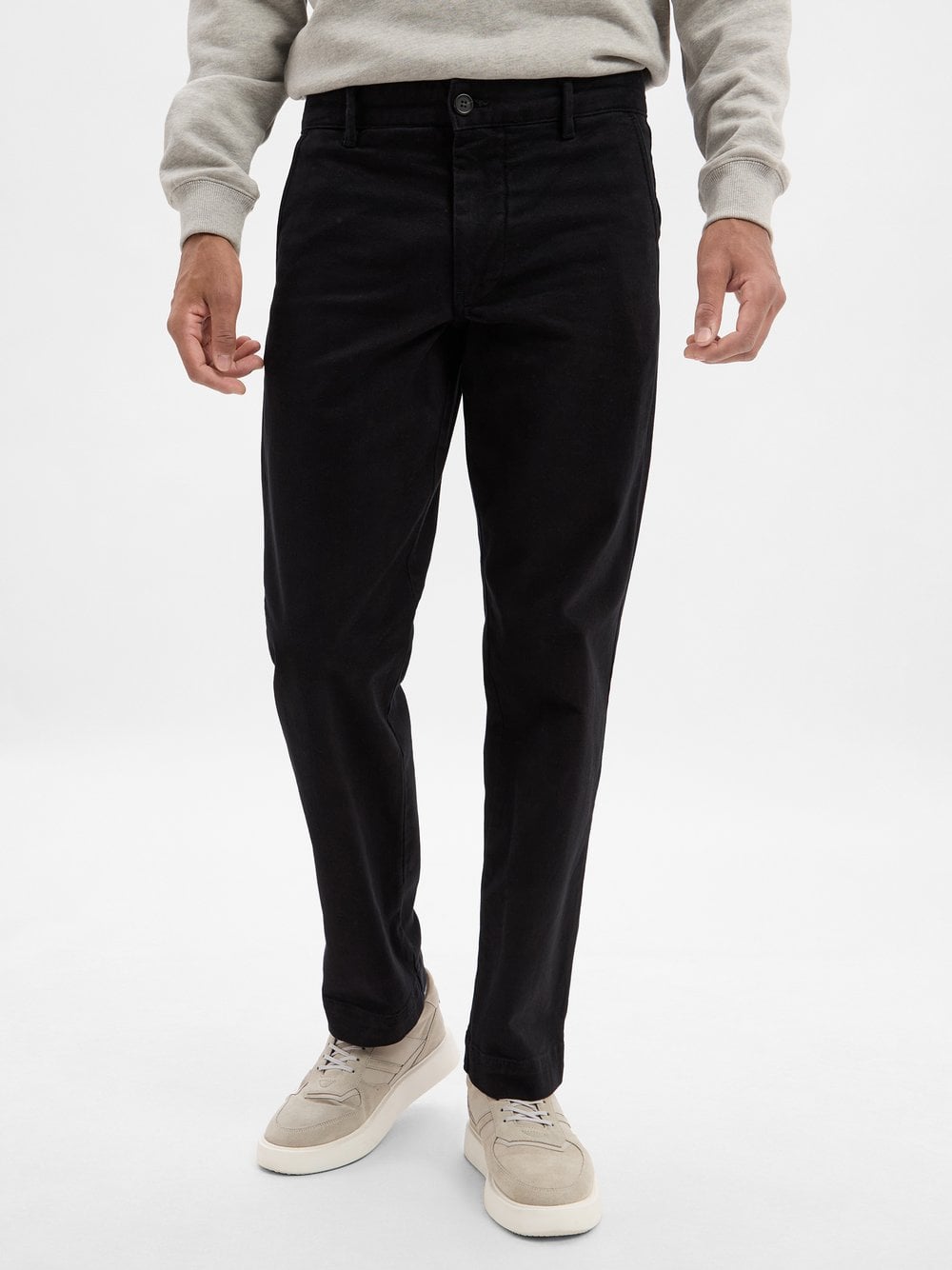 Selected Chino Herren Baumwolle schwarz, 30-30