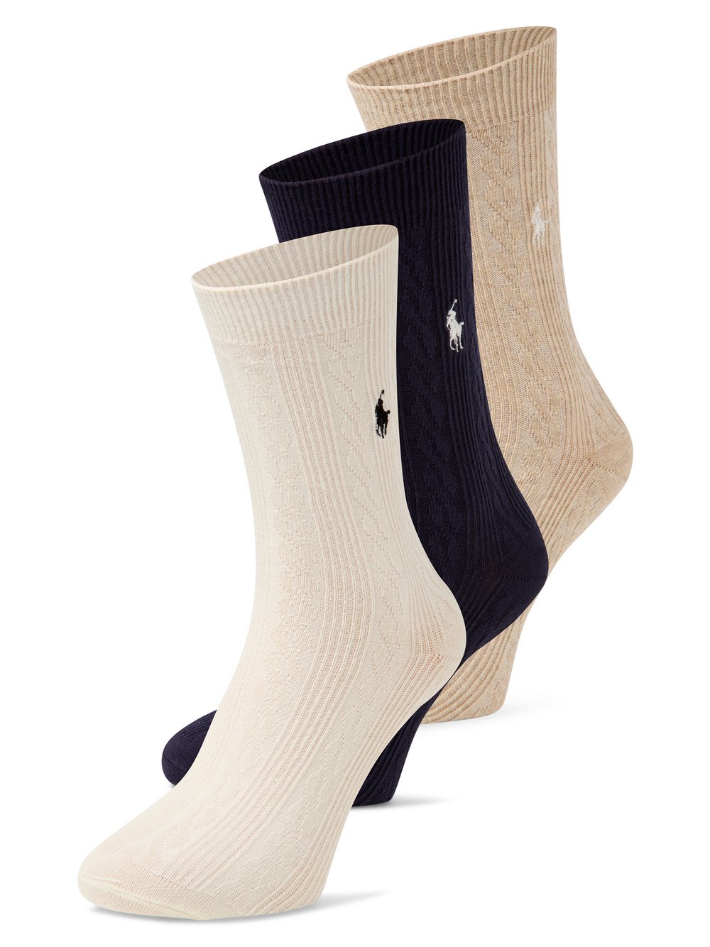 Polo Ralph Lauren Socken im 3er-Pack Damen Feinstrick mehrfarbig, ONE SIZE