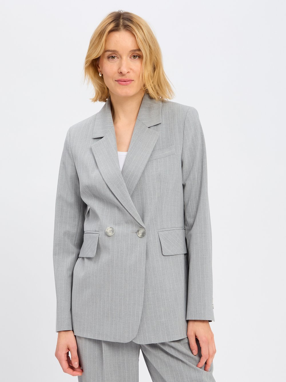 Marie Lund Baukasten-Blazer Damen grau gestreift, 36