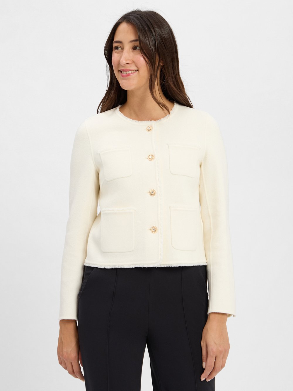 Marc Cain Wollblazer Damen Wolle weiß, 44