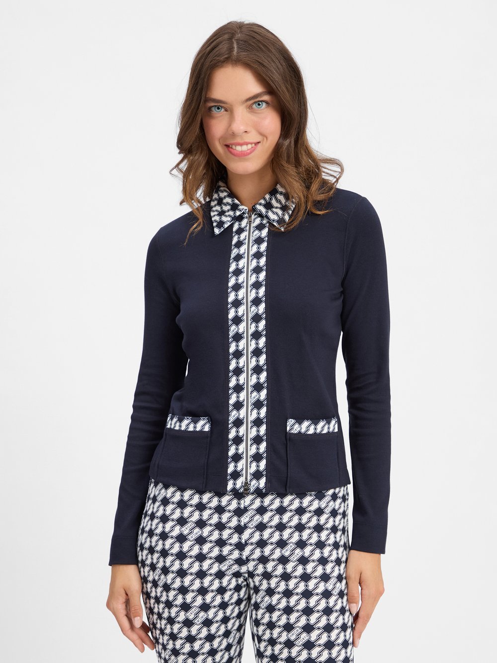 Marc Cain Sweatjacke Damen Baumwolle blau, 34
