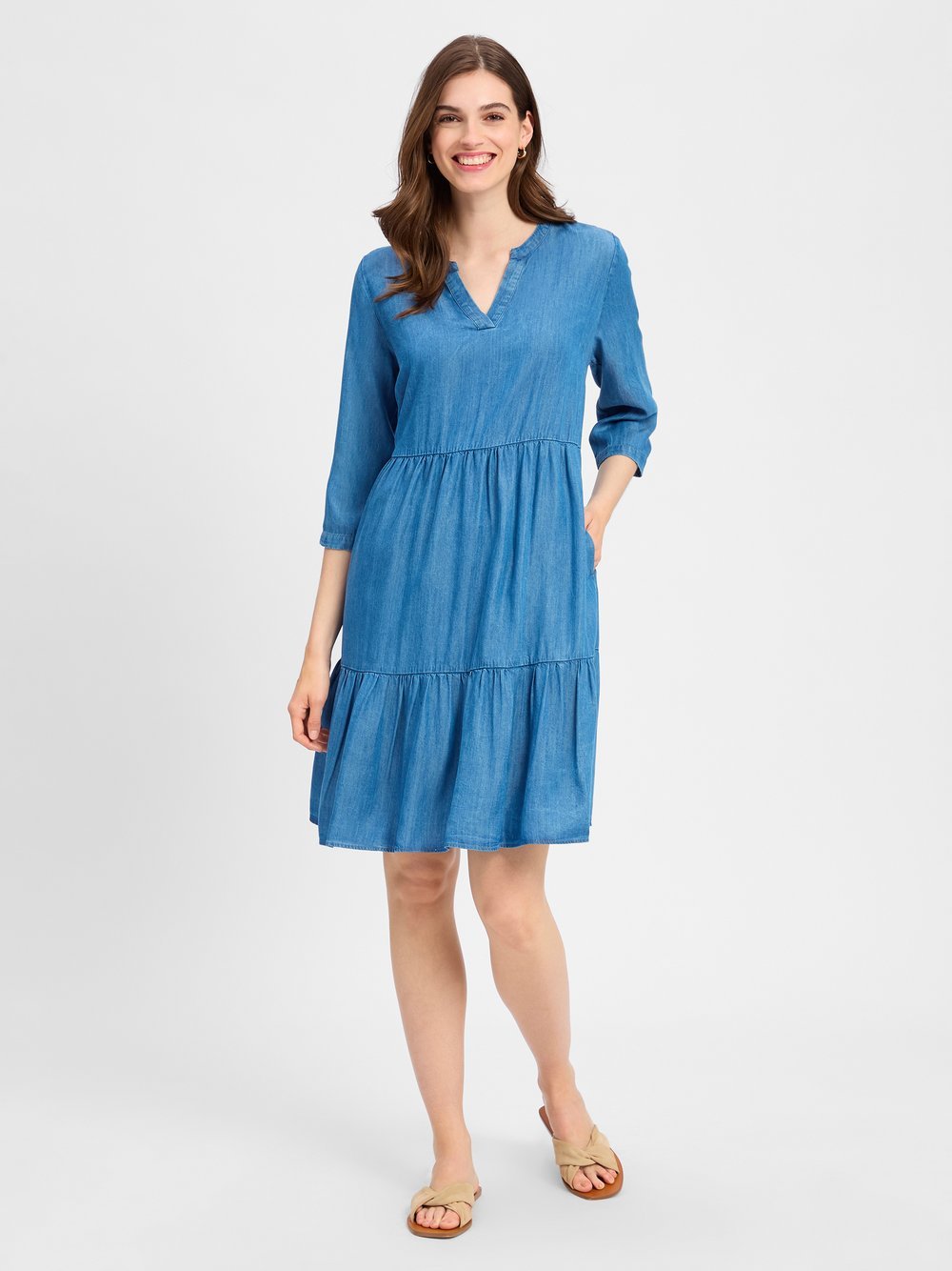 Marie Lund Freizeitkleid Damen Lyocell blau, 42