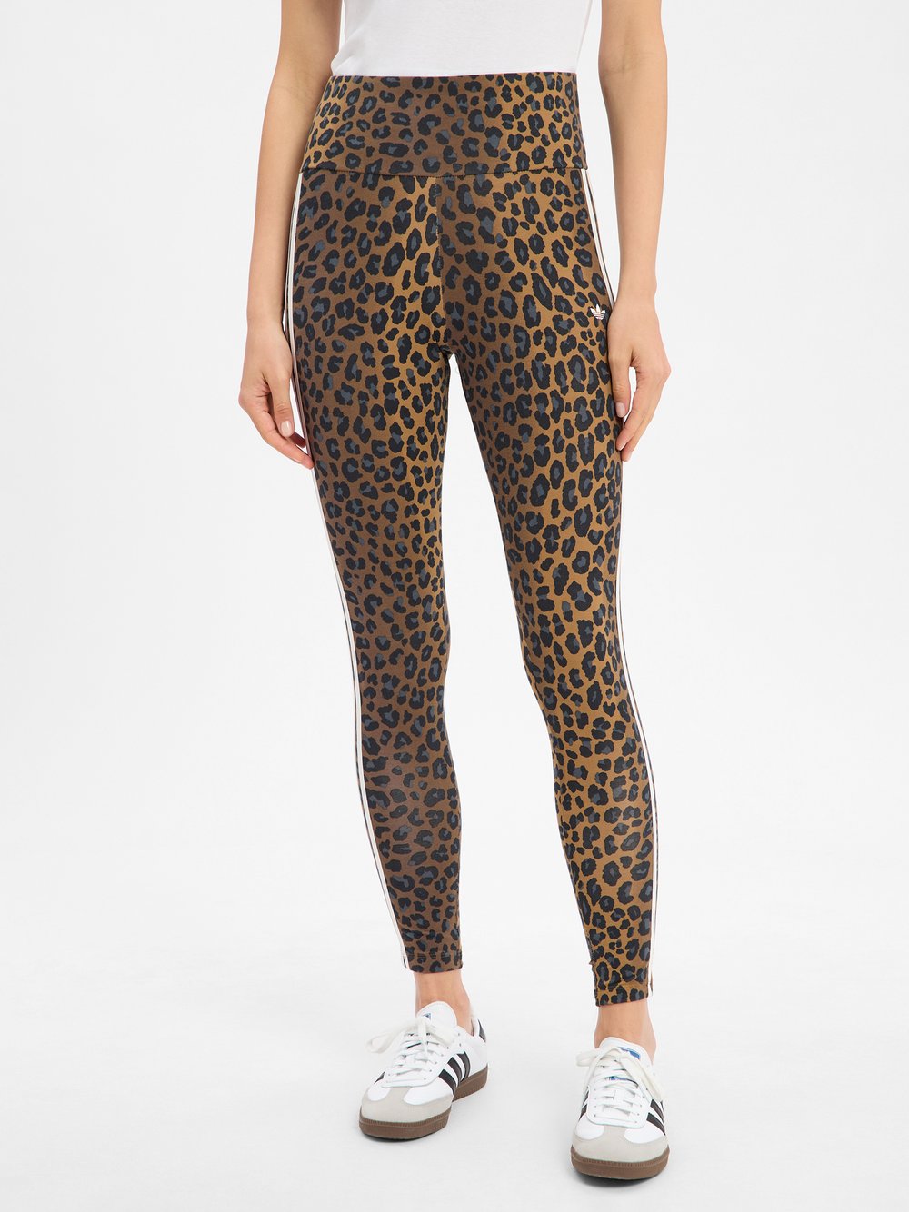 adidas Originals Leggings Damen Baumwolle braun gemustert, S