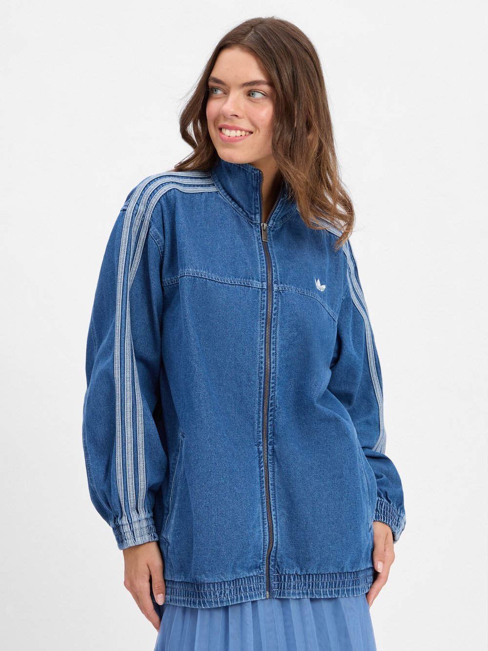 adidas Originals Jeansjacke Damen Baumwolle blau, S