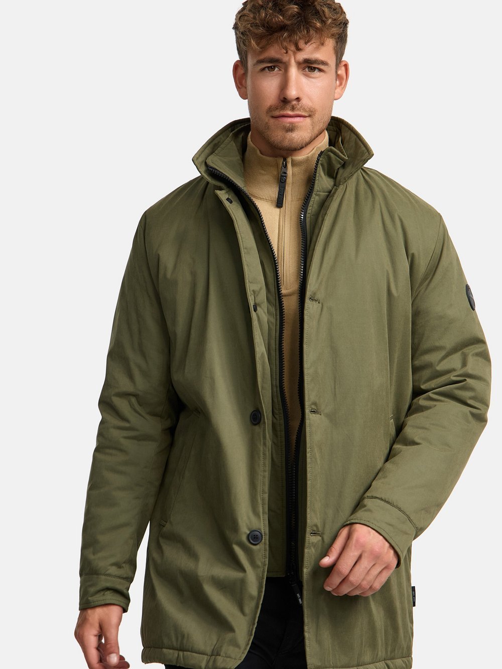 Indicode Jacke Herren Canvas grün, S