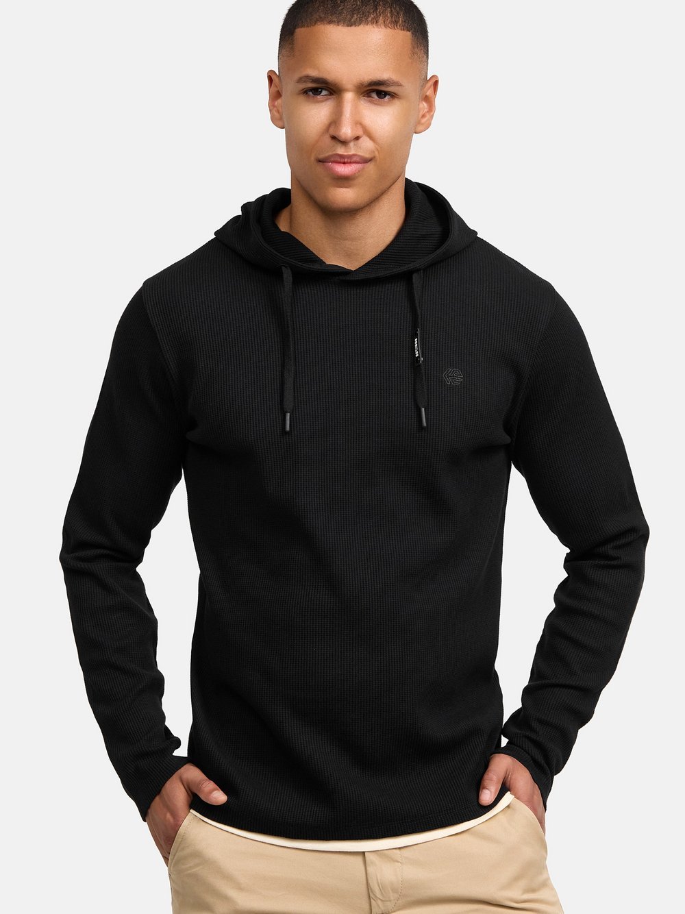 Indicode Kapuzenpullover Herren Baumwolle schwarz, XXL