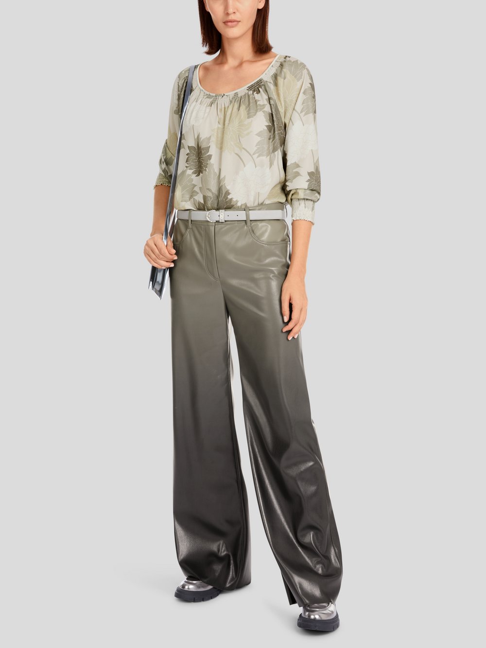 Thumbnail - Marc Cain Bluse Damen beige gemustert, 42