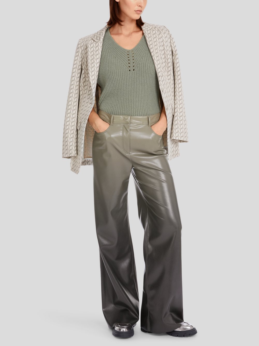 Thumbnail - Marc Cain Hose Damen braun gemustert, 36
