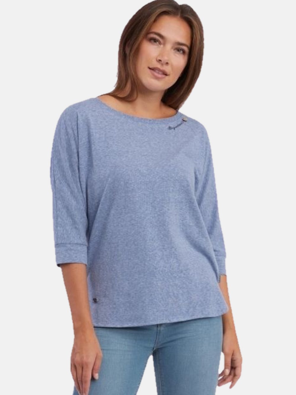 Ragwear Longsleeve Damen blau meliert, L