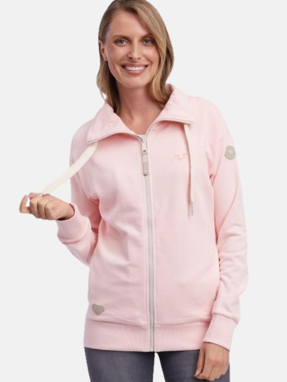 Ragwear Sweatjacke Damen Baumwolle rosa, XL