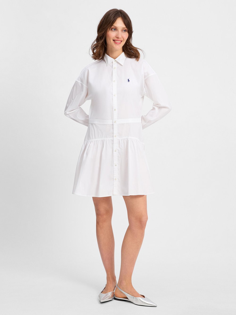 Polo Ralph Lauren Freizeitkleid Damen Baumwolle weiß, 38