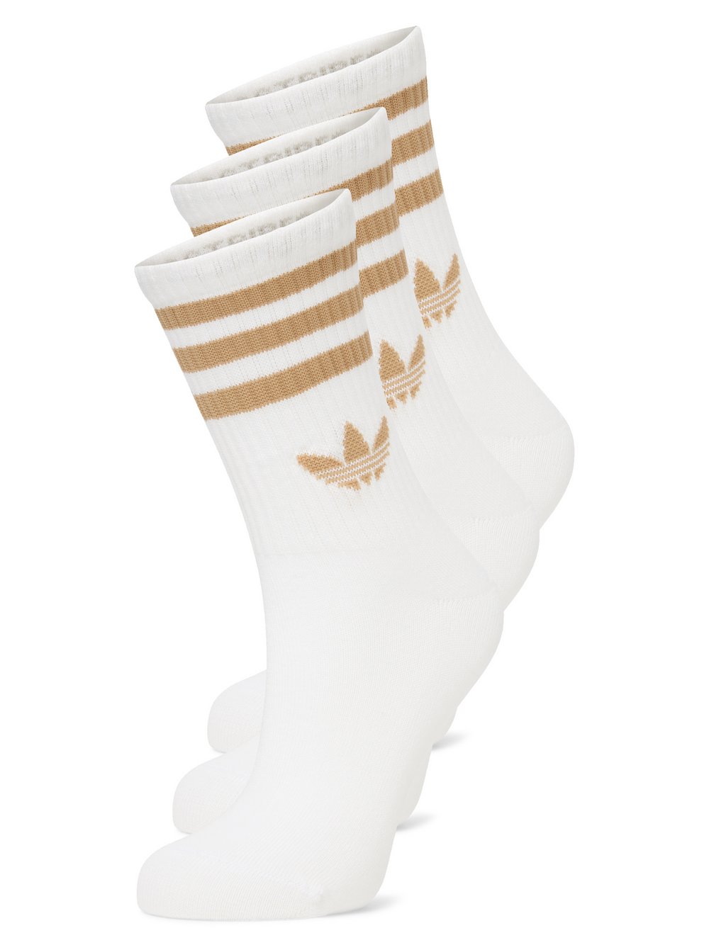 adidas Originals Socken im 3er-Pack Damen Baumwolle weiß gestreift, S