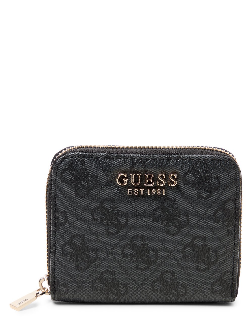 GUESS Geldbörse Damen Kunstleder schwarz gemustert, ONE SIZE