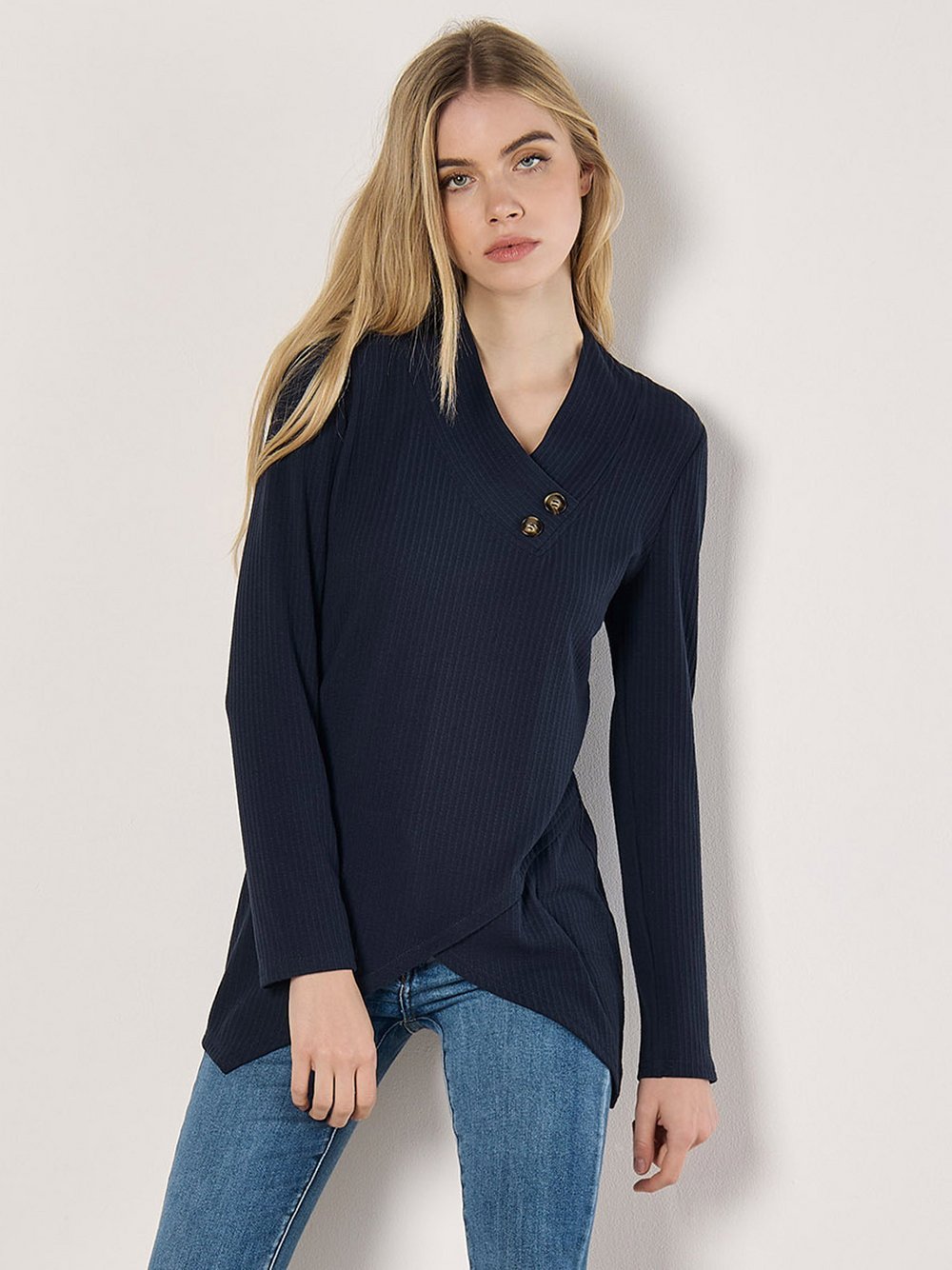 Apricot Pullover Damen blau, XS