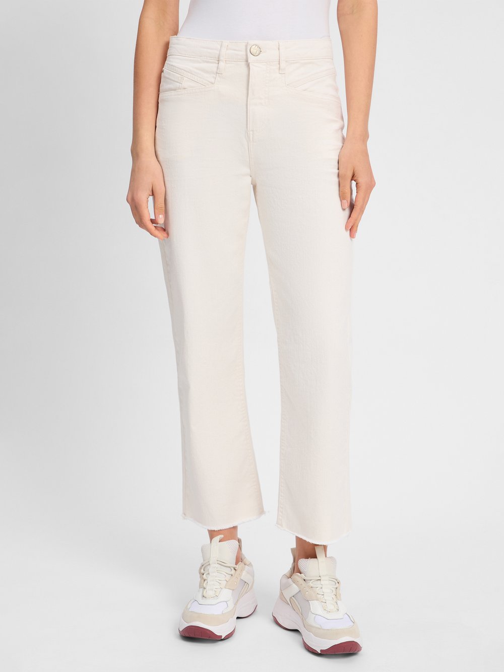 Opus Straight Jeans Damen Baumwolle beige, 38-26