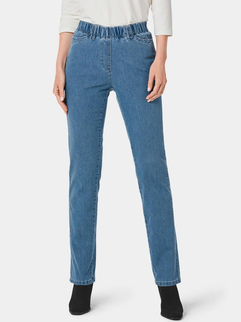 Goldner Jeansschlupfhose LOUISA Damen Baumwolle blau, 42