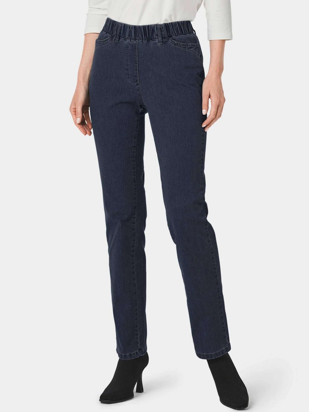Goldner Jeansschlupfhose LOUISA Damen Baumwolle blau, 42