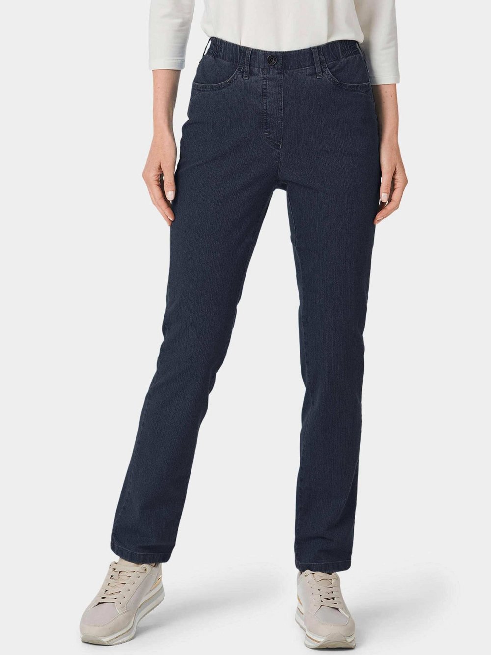 Thumbnail - Goldner Jeansschlupfhose MARTHA Damen Baumwolle blau, 44