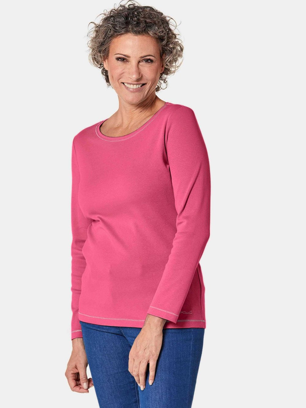 Goldner Shirt Damen Baumwolle rosa, 52