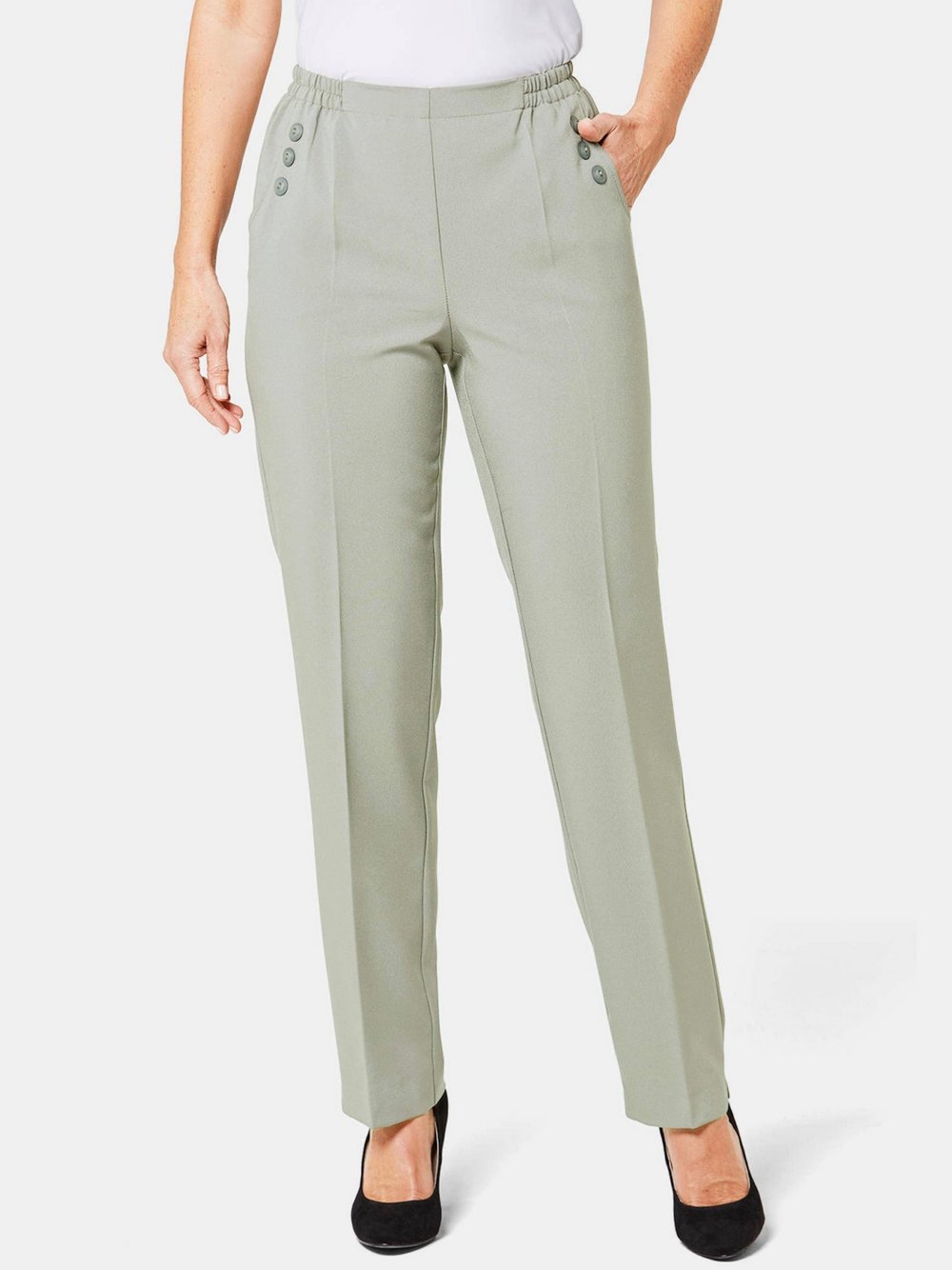 Goldner Reiseschlupfhose Damen braun, 52