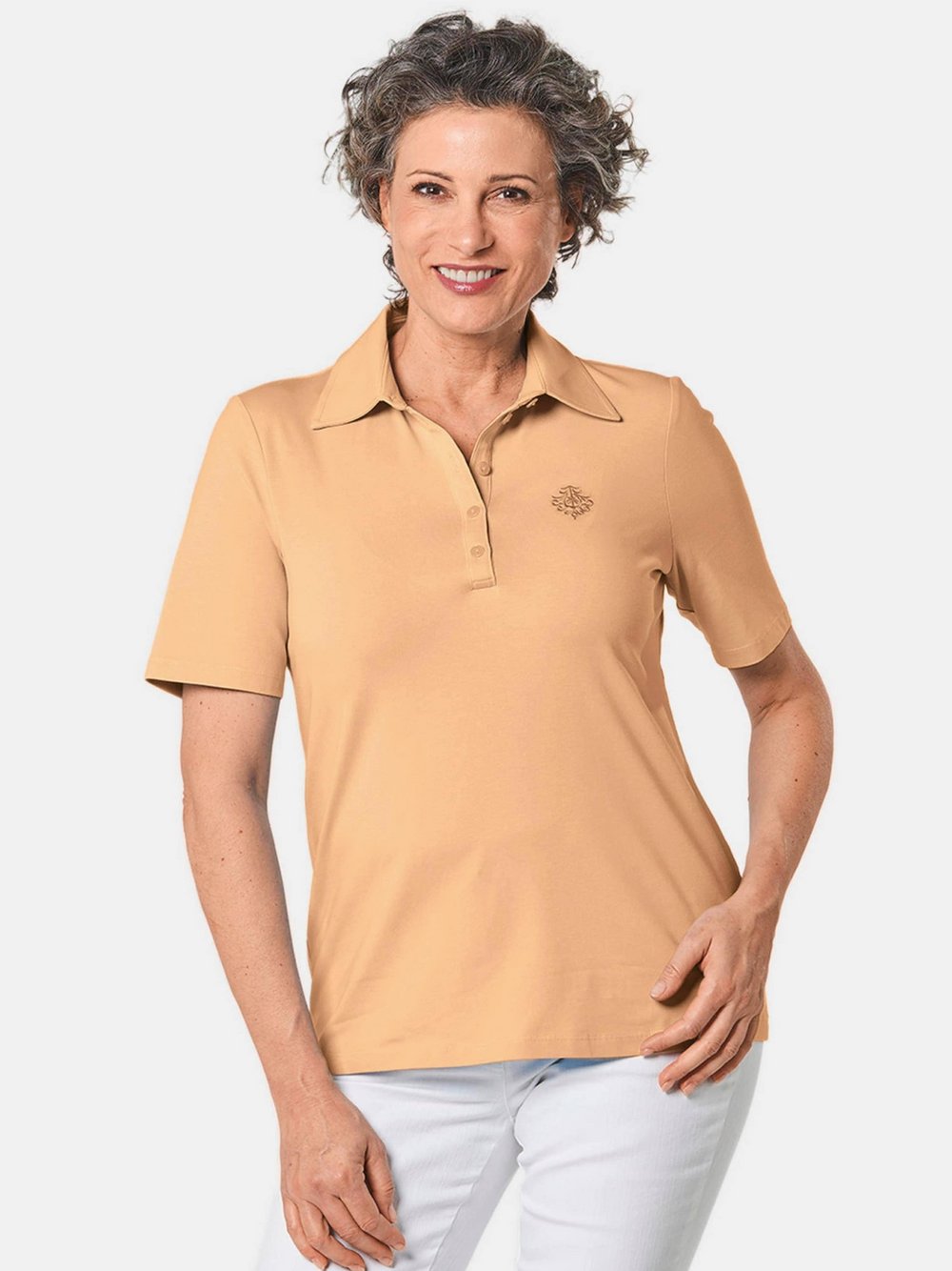 Goldner Poloshirt Damen Baumwolle rot, 46