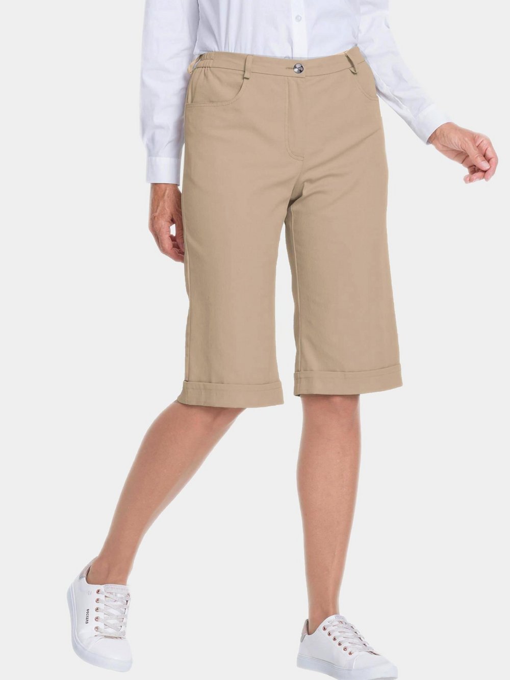 Goldner Bermuda-Shorts Carla Damen Baumwolle braun, 52